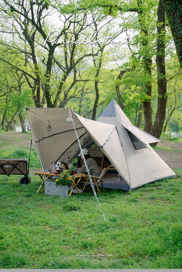 Cheap Goat Tents HOMFUL New Arrival Wholesale Waterproof Camping Tents Steeple Tent Outdoor Tents   